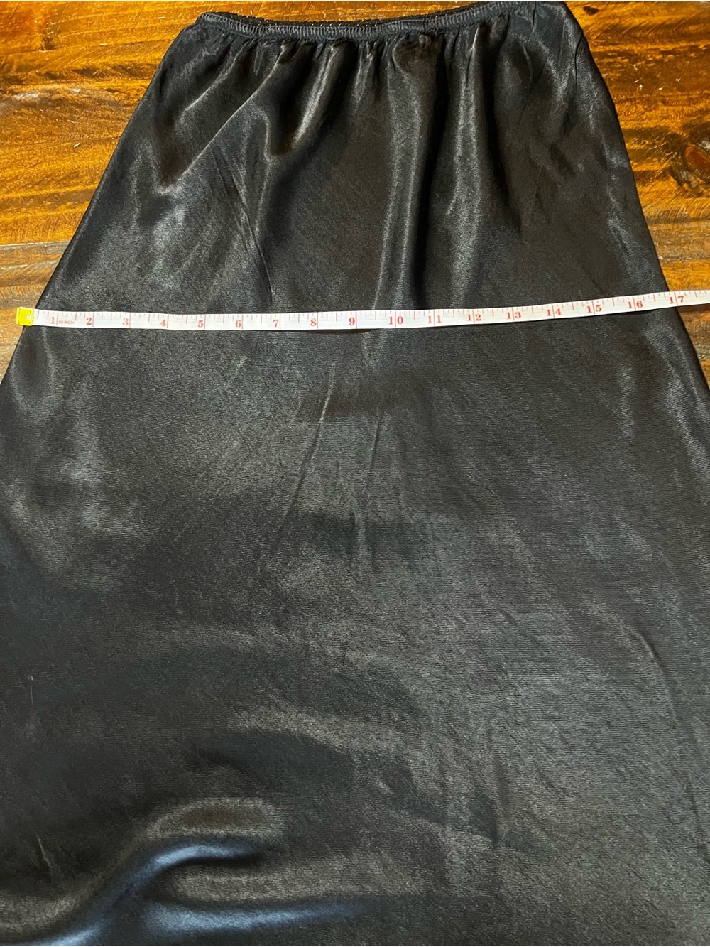 Milio Milano Satin Black Midi Slip Skirt - Picture 6 of 8
